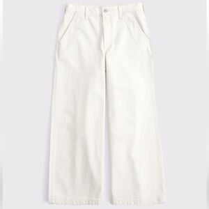 Abercrombie and Fitch Curve Love High Rise Wide Leg Trouser Jean - Short